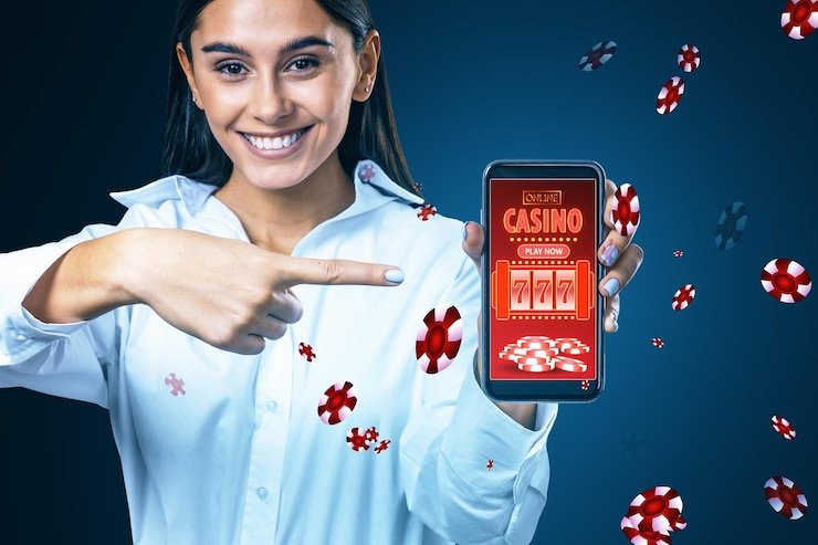 Studio dealer langsung danaslot dengan permainan baccarat pada perangkat mobile